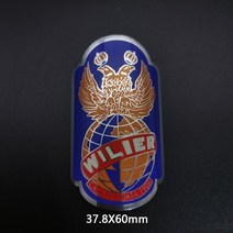 자전거스티커 자전거 랩핑 헤드 배지 알루미늄 데칼 스티커 2 개 MTB BMX 접이식 전면 프레임 사이클링 액세서리 엠블럼, [07] 다크 그레이
