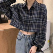 오너클랜 폭넓은 소매 캐주얼 크롭셔츠 힙한 셔츠코디 데일리룩