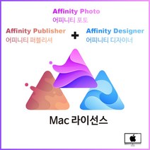 어피니티 디자이너 Affinity Designer License 라이선스 리딤코드, Mac 라이선스 (3종 세트)