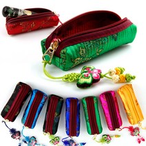 티티몽 도장케이스 국산 인감 도장지갑 누비도장집 외국인선물 돌답례품 선물, 진곤색