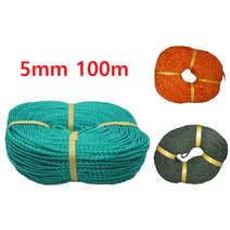 [다바이마켓] PE 로프 100m 5mm 등산 아웃도어 클라이밍 빙벽장비 (3색), 녹색, 1개