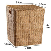 라탄서랍장 라탄 빈티지 안방 다용도실 와이드 작은 대형 침실 보관 상자 수납함 서랍장, 라이트 투 컬러 383542cm, 모조 등나무 뒤집기