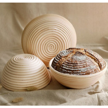 다소미얼 반느통 깜빠뉴 천연발효종 틀 라탄 발효 바구니 대 중 소 세트, 5. 원형 25 x 8.5 cm