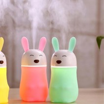 친환경 소재 귀여운 무드등 토끼 가습기 저소음가습기, 곰돌이가습기-브라운