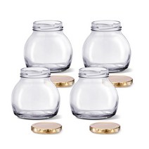 미르코리아 유리 타원병 500 골드캡, 440ml, 4개입