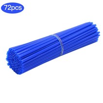 슈퍼커브 오토바이용튜닝 악세서리72Pcs 24CM/17CM 자전거 오토바이 먼지 장식 모토 크로스 휠 스포크 랩, 01 24CM Blue 72pcs