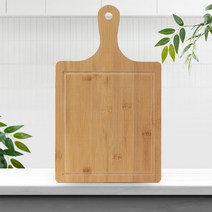 대나무 손잡이 피자트레이(사각형) 플레이팅도마, 상세 참조