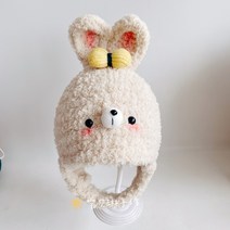 토끼 아기 모자 뜨기 신생아 임산부 태교 DIY 코바늘 성인, 3-8세