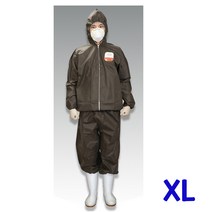 축사 자동차정비 회사 작업용 분리형 방진복 진회색 XL 1개입 청소용 감염방지 농사일 방제