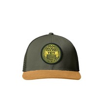 YETI Trapping License 트러커 모자 원 사이즈 그레이 블랙 One Size, Highlands Olive/Gold