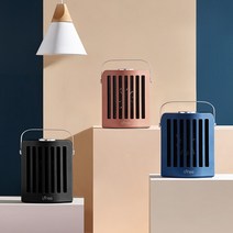아이프리 MOS-1100HS 가정용 온풍기 탁상용 미니 전기 난로 히터, 네이비