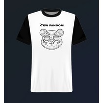 뉴팬덤 라인곰돌(화이트) 배드민턴티셔츠