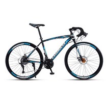 로드자전거 700C High carbon steel Road Bike 21 Speeds Double Disc Brake Bcycles for Adults Man Woman, 04 파란_01 26 inch_04 24