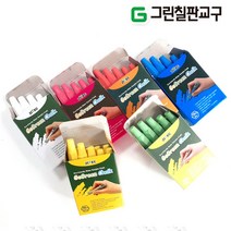 그린칠판교구 고그린초크(육각형) 물크레용 초크, 1개, 노랑(1갑 10개입)