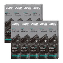 2080 퓨어 블랙치약 차콜 프레쉬민트 숯치약, 9개, 125g