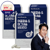 뉴트리원 흡수빠른 어골칼슘 칼슘 마그네슘 비타민D 아연 활력환 기획세트, 60정, 3박스