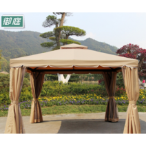 야외 파고라 가제보 원두막 캐노피 오두막 천막 지붕 커튼, 19 커튼(4X4M)