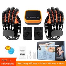다기능 전기 손 재활 로봇 장갑 바람 편마비 손가락 훈련, [21] Orange 1pair Size L, [03] UK Plug