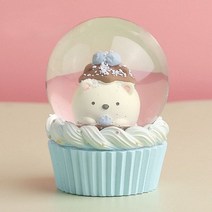 크리스마스 워터볼 카와이 빛나는 스노우 글로브 미니 귀여운 크리스탈 볼 구 유리 공 사무실 책상 장식품, 02 6.5x6.5x9cm B