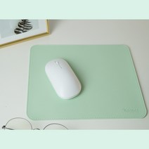 사무실 직장인 마카롱 마우스패드 방수되는 양면 가죽 마우스패드, 옐로