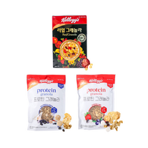 (켈로그 그래놀라 3종) 리얼그래놀라 프로틴 미숫가루앤검정약콩 요거트큐브앤베리 그레놀라, 02_1DZ3_프로틴그래놀라 미숫가루330g