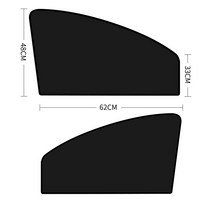 차박용가림막 차박창문가리개 4pcs 자동차 사이드메쉬 썬바이저 여름창 커튼 전면 후면 블랙, 2pcs Front