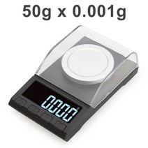 톤백저울 0.001g 정밀 전자 100g50g20g 디지털 무게 보석 보석 다이아몬드 규모 휴대용 실험실 무게 밀리그램 규모, 50g 0.001g
