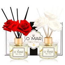 오마르 퍼퓸디퓨저 120ml 1+1 디퓨저세트, 화이트릴리