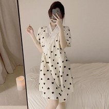 골프샤워가운 하트 레이스 로브가운 홈가운 목욕가운, 하트레이스샤워가운, 추가선택안함
