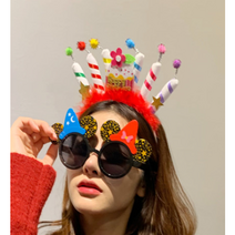 촛불생일머리띠 생일용품 도매, B 1개