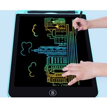 대형 LCD 패드 메모 보드 전자칠판 스마트 전자 메모장 그림 그리기 노트, 12인치 컬러 블루