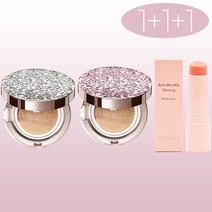 트윙클라 1+1+1 [쿠션15g+쿠션15g+멀티밤10g] [복합 피부 추천] 스타일71 풀 커버 럭셔리 자외선차단 주름개선 미백 앰플 멀티밤 주얼리 쿠션 21호 23호, 1개, 실버다이아글리터21호+로맨틱핑크21호(복합)+멀티밤