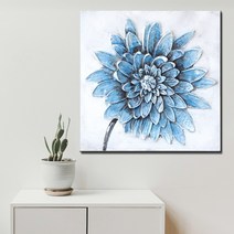 어바웃더홈 해바라기 그림 꽃 액자 인테리어 캔버스 거실 유화, 블루