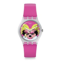 Swatch 핀kapippa 쿼츠 무브먼트 핑크 다이얼 남성 시계 GE267