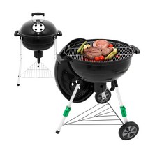 올쿡 원형 훈제 그릴 5종 직화 BBQ 숯불 펜션 석쇠 캠핑 훈제기 불판, 04.프리미엄 SUN470 훈제그릴