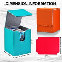 FCSELFLESS 2박스 가죽 카드 덱 박스 라지 사이즈 100개 플러스.. 정품보장, Vertical, Orange Tiffany