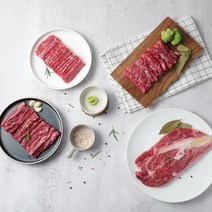 한우 1++ 우마왕 배터지는 냉장 투플 한우모듬구이 800g 4인분 선물세트 포장가능, (실속800g)등심+갈비살+앞치마+차돌박이