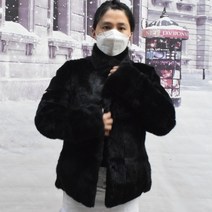 여성용 천연 토끼 모피 코트 겨울 자켓 스탠드 칼라 패션 리얼 모피 코트 여성 제공