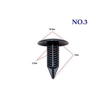 자동차 고정 핀 클립 매트 범용 플라스틱 리벳 6mm 7mm 10mm 30 개 루프 라이너 트렁크 커버 몰딩 트림 어쿠스틱 리테이너, 30PCS NO.3