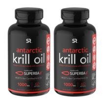 스포츠리서치 슈퍼바2 앤타크틱 크릴 오일 1000mg 아스타크산틴 포함 소프트젤, 60개입, 2개