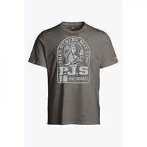PARAJUMPERS 파라점퍼스 남성 반팔 티셔츠 네이트 티 NATE TEE 23SMPMTEEGT02PJ0768 - 다크 그레이