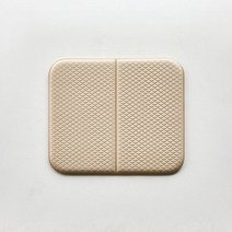 모던하우스 솔리드양면 PVC 미니매트 35X30X1.4 BEIGE BG2122004, 앞:베이지 뒤:그레이