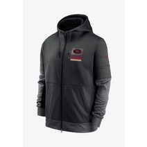 나이키 퍼포먼스 스웻셔츠 재킷 맨투맨 티셔츠 NFL 써마 사이드라인 샌프란시스코 49ERS - 집업 블랙 139014