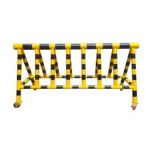 스틸바리케이드 18번 : H1100-L3000-100-50반사띠 스텐바리케이드 삼각볼라드 우레탄 전선보호대 전선보호 과속방지턱 코너보호대 접착식