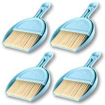 곰지홈 미니빗자루 쓰레받기 4개 1세트, 블루