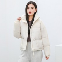 여성용 루즈핏 하이넥 숏패딩 자켓