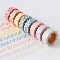 라인 체크 마스킹 테이프(15mm), 05.파랑(BLUE)