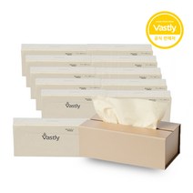 [바스틀리] 친환경 페이셜티슈 리필형 100매 11팩 + 티슈케이스(베이지)