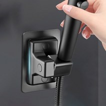 무타공 각도조절 스퀘어 샤워기 홀더 거치대, 각도조절 스퀘어 샤워기홀더 블랙, 1개