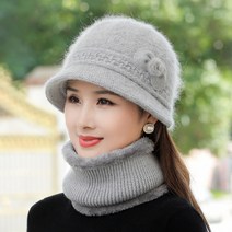 가을 겨울 중년 및 노인 엄마 새로운 따뜻한 토끼 모피 레이디 모자